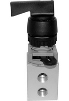 Zawór pulpitowy z przełącznikiem G1/8 4/3, zawór rozdzielający, sterowane mechaniczne, pneumatyka, Hafner